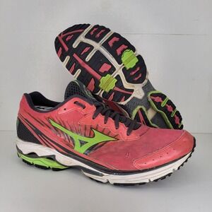 Mizuno Wave Rider 16 Running Shoes Women's Size 11 Sneakers Strawberry Pink Kiwi